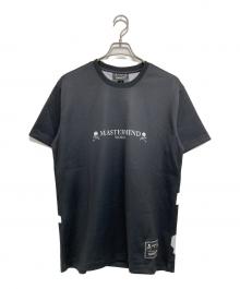 MITCHELL & NESS×Mastermind WORLD（ミッチェルアンドネス×マスターマインド ワールド）の古着「MASTERMIND MESH TEE BRANDED マスターマインドメッシュTブランデッド」｜ブラック