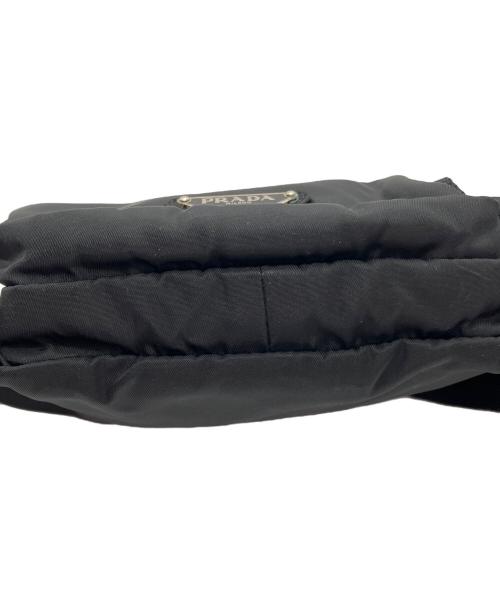 PRADA（プラダ）PRADA (プラダ) ロゴ金具 ナイロンウエストバッグ ブラックの古着・服飾アイテム