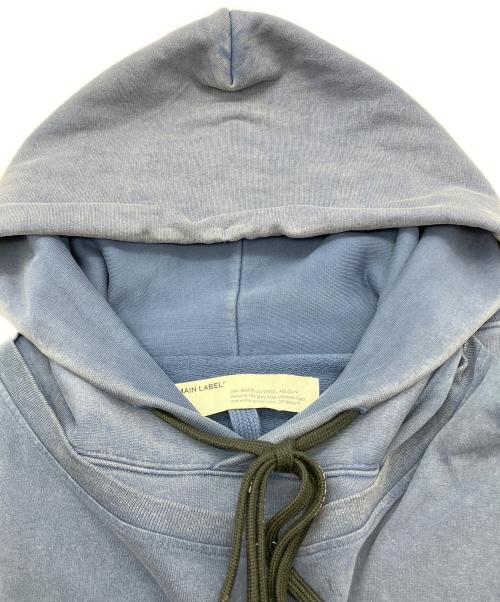 OFFWHITE（オフホワイト）OFFWHITE (オフホワイト) ダイアグマリアナ レイヤード スウェット プリント パーカー ネイビー サイズ:XLの古着・服飾アイテム