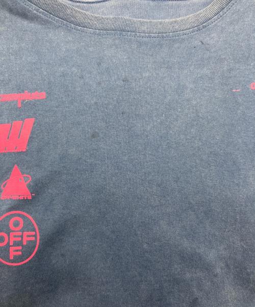 OFFWHITE（オフホワイト）OFFWHITE (オフホワイト) ダイアグマリアナ レイヤード スウェット プリント パーカー ネイビー サイズ:XLの古着・服飾アイテム