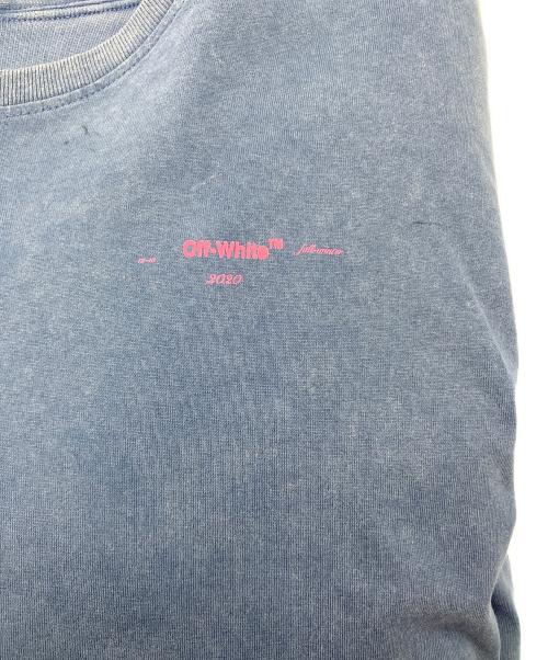 OFFWHITE（オフホワイト）OFFWHITE (オフホワイト) ダイアグマリアナ レイヤード スウェット プリント パーカー ネイビー サイズ:XLの古着・服飾アイテム