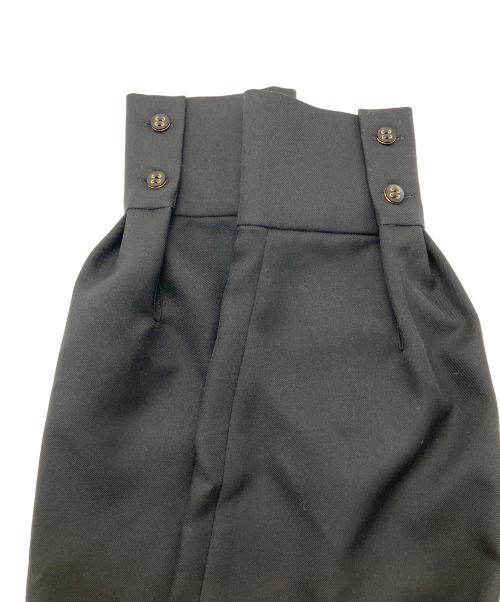 CB CRESTBRIDGE（シービークレストブリッジ）CB CRESTBRIDGE (シービークレストブリッジ) サイドチェック切替ラウンドネックワンピース ブラック×グリーン サイズ:Mの古着・服飾アイテム