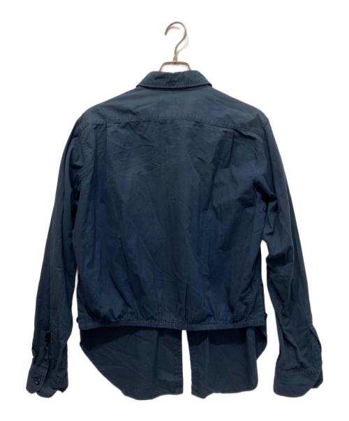 Yohji Yamamoto pour homme（ヨウジヤマモト プールオム）Yohji Yamamoto pour homme (ヨウジヤマモト プールオム) ジップアップシャツジャケット ネイビー サイズ:3の古着・服飾アイテム
