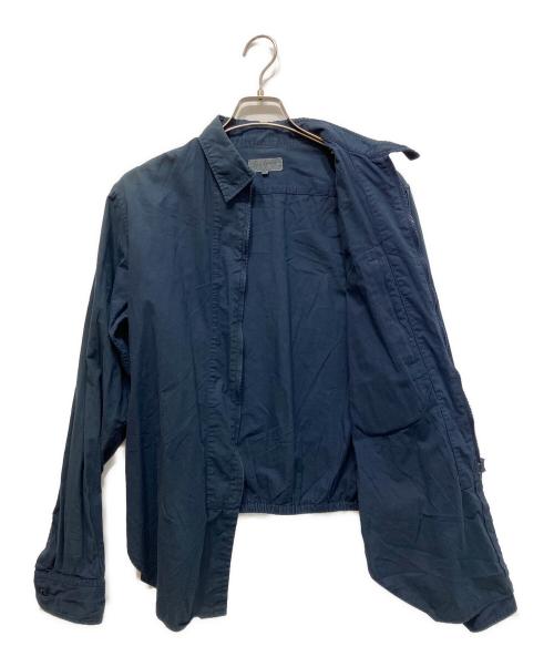 Yohji Yamamoto pour homme（ヨウジヤマモト プールオム）Yohji Yamamoto pour homme (ヨウジヤマモト プールオム) ジップアップシャツジャケット ネイビー サイズ:3の古着・服飾アイテム