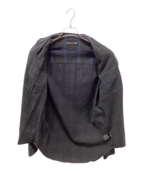 MINEDENIM（マインデニム）MINEDENIM (マインデニム) オンブレチェックシャツ ブラック サイズ:2の古着・服飾アイテム