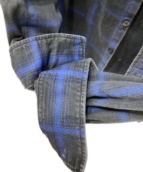 MINEDENIM（マインデニム）MINEDENIM (マインデニム) オンブレチェックシャツ ブラック サイズ:2の古着・服飾アイテム