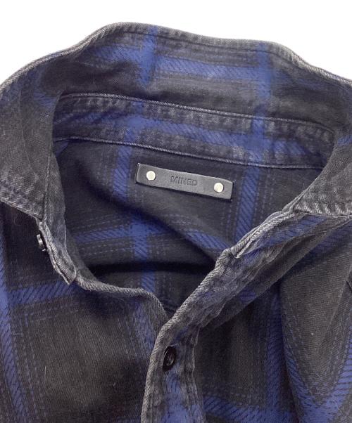 MINEDENIM（マインデニム）MINEDENIM (マインデニム) オンブレチェックシャツ ブラック サイズ:2の古着・服飾アイテム