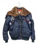 AVIREXアヴィレックス）の古着「リモデル マーク2 MA1 ジャケット」｜ネイビー