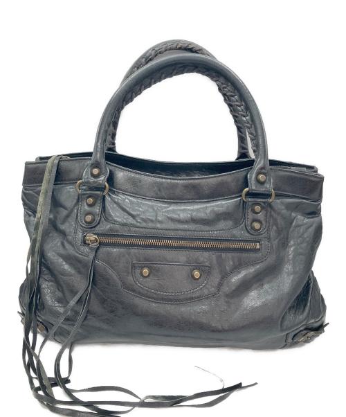 BALENCIAGA（バレンシアガ）BALENCIAGA (バレンシアガ) ザ・パース レザートートバッグ ブラックの古着・服飾アイテム