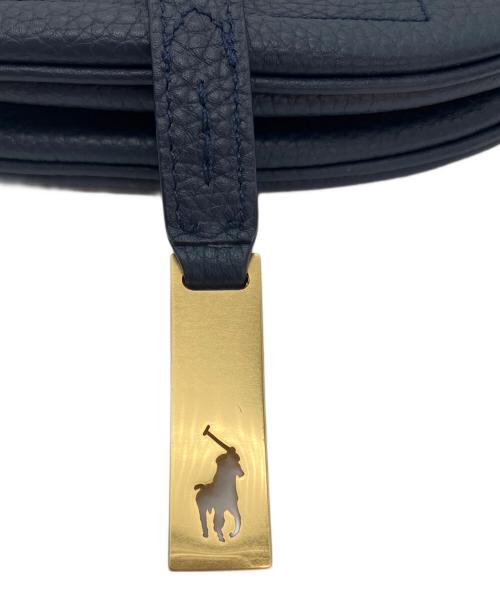 POLO RALPH LAUREN（ポロ・ラルフローレン）POLO RALPH LAUREN (ポロ・ラルフローレン) ポロIDペブルドミニショルダーバッグ ネイビーの古着・服飾アイテム
