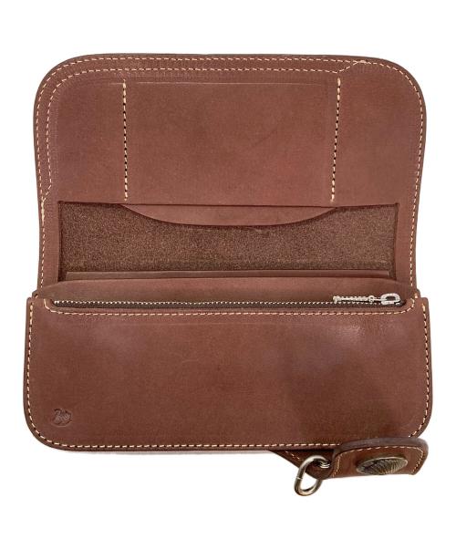 RED MOON（レッドムーン）RED MOON (レッドムーン) LONG WALLET レザーロングウォレット ブラウンの古着・服飾アイテム