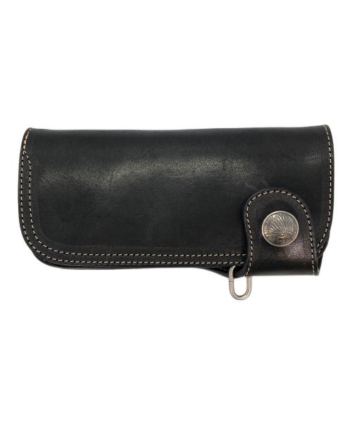 RED MOON（レッドムーン）RED MOON (レッドムーン) LONG WALLET レザーロングウォレット ブラックの古着・服飾アイテム