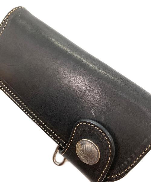 RED MOON（レッドムーン）RED MOON (レッドムーン) LONG WALLET レザーロングウォレット ブラックの古着・服飾アイテム