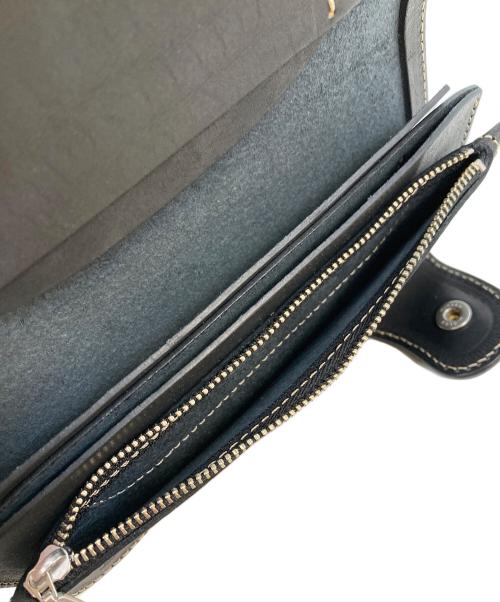 RED MOON（レッドムーン）RED MOON (レッドムーン) LONG WALLET レザーロングウォレット ブラックの古着・服飾アイテム