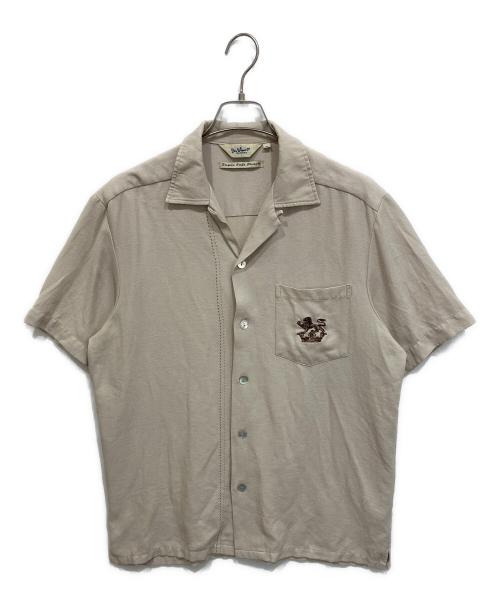 Davinchi（ダヴィンチ）Davinchi (ダヴィンチ) オープンカラーシャツ ベージュ サイズ:Sの古着・服飾アイテム