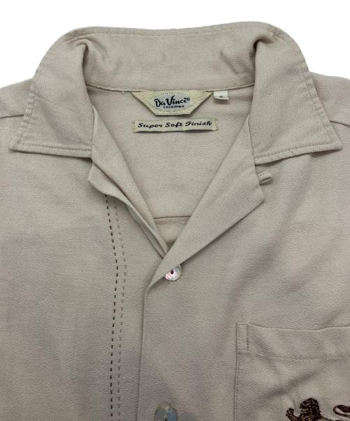 Davinchi（ダヴィンチ）Davinchi (ダヴィンチ) オープンカラーシャツ ベージュ サイズ:Sの古着・服飾アイテム