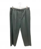 BERNARD ZINSベルナール ザンス）の古着「センタープレスウールパンツ」｜グリーン