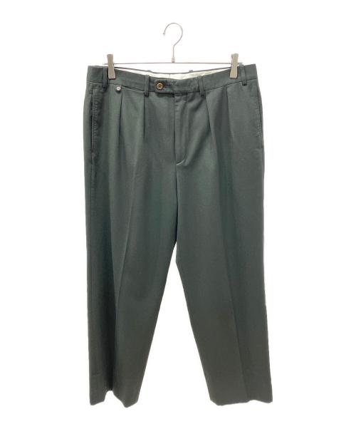 BERNARD ZINS（ベルナール ザンス）BERNARD ZINS (ベルナール ザンス) センタープレスウールパンツ グリーン サイズ:42の古着・服飾アイテム