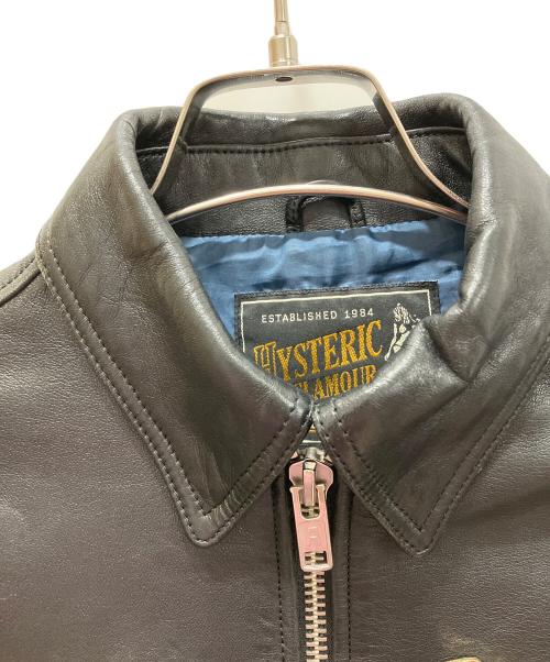 Hysteric Glamour（ヒステリックグラマー）Hysteric Glamour (ヒステリックグラマー) ラムレザー シングルライダースジャケット ブラック サイズ:Sの古着・服飾アイテム