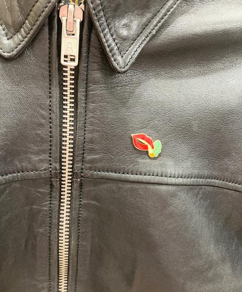 Hysteric Glamour（ヒステリックグラマー）Hysteric Glamour (ヒステリックグラマー) ラムレザー シングルライダースジャケット ブラック サイズ:Sの古着・服飾アイテム