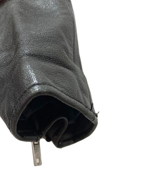 Hysteric Glamour（ヒステリックグラマー）Hysteric Glamour (ヒステリックグラマー) ラムレザー シングルライダースジャケット ブラック サイズ:Sの古着・服飾アイテム