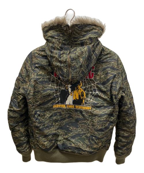 Hysteric Glamour（ヒステリックグラマー）Hysteric Glamour (ヒステリックグラマー) TIGER STRIPE N-2B タイガーカモ プリマロフトエアフォース ジャケット グリーン サイズ:Sの古着・服飾アイテム