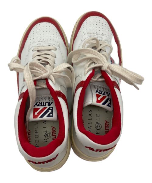 AUTRY（オートリ―）AUTRY (オートリ―) MEDALIST LOW ホワイト×レッド サイズ:27.5の古着・服飾アイテム