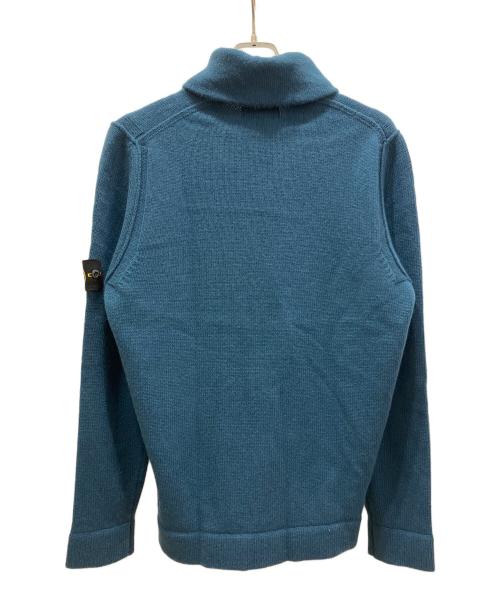 STONE ISLAND（ストーンアイランド）STONE ISLAND (ストーンアイランド) 18AW KNITTED ZIP UP CARDIGAN ニットカーディガン ブルー サイズ:Lの古着・服飾アイテム