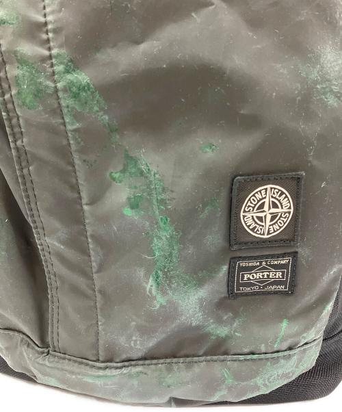 PORTER（ポーター）PORTER (ポーター) STONE ISLAND (ストーンアイランド) 16AW Hidden Reflective バックパック ブラック×グリーンの古着・服飾アイテム