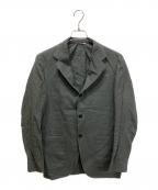 TOMORROW LAND PILGRIMトゥモローランド ピルグリム）の古着「リネン シングルブレステッド3Bジャケット」｜グレー
