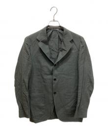 TOMORROW LAND PILGRIM（トゥモローランド ピルグリム）の古着「リネン シングルブレステッド3Bジャケット」｜グレー