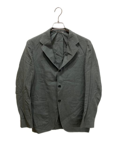 TOMORROW LAND PILGRIM（トゥモローランド ピルグリム）TOMORROW LAND PILGRIM (トゥモローランド ピルグリム) リネン シングルブレステッド3Bジャケット グレー サイズ:44の古着・服飾アイテム