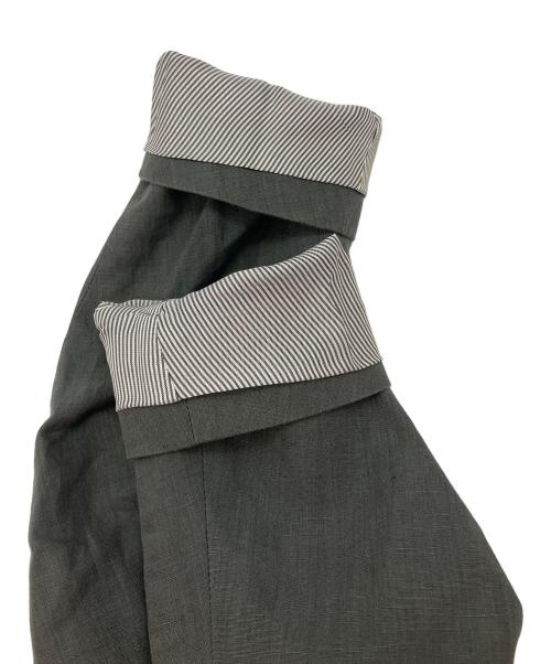 TOMORROW LAND PILGRIM（トゥモローランド ピルグリム）TOMORROW LAND PILGRIM (トゥモローランド ピルグリム) リネン シングルブレステッド3Bジャケット グレー サイズ:44の古着・服飾アイテム