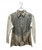 HERMESエルメス）の古着「切替シャツ」｜ベージュ