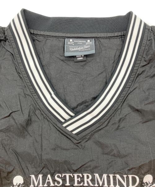 Mastermind WORLD（マスターマインド ワールド）Mastermind WORLD (マスターマインド ワールド) MITCHELL & NESS (ミッチェルアンドネス) ナイロンプルオーバー ブラック サイズ:Lの古着・服飾アイテム