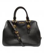 MIU MIUミュウミュウ）の古着「マドラス 2WAYショルダーバッグ」｜ブラック