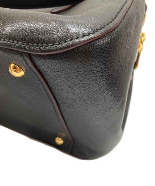 MIU MIU（ミュウミュウ）MIU MIU (ミュウミュウ) マドラス 2WAYショルダーバッグ ブラックの古着・服飾アイテム