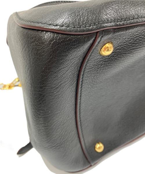 MIU MIU（ミュウミュウ）MIU MIU (ミュウミュウ) マドラス 2WAYショルダーバッグ ブラックの古着・服飾アイテム