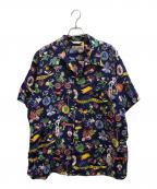 Sun Surfサンサーフ）の古着「半袖レーヨンシャツ」｜ネイビー