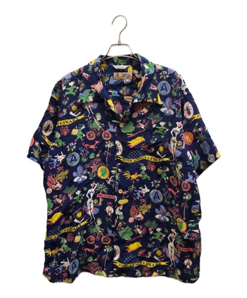Sun Surf（サンサーフ）Sun Surf (サンサーフ) 半袖レーヨンシャツ ネイビー サイズ:XLの古着・服飾アイテム