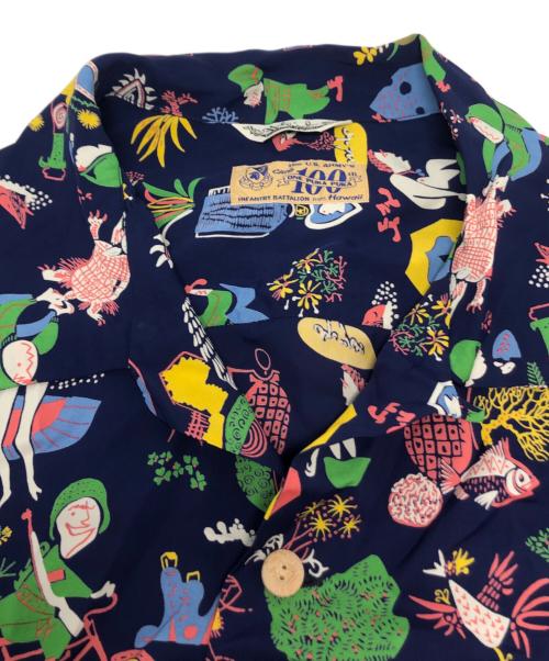 Sun Surf（サンサーフ）Sun Surf (サンサーフ) 半袖レーヨンシャツ ネイビー サイズ:XLの古着・服飾アイテム