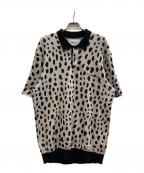 WACKO MARIAワコマリア）の古着「24SS LEOPARD KNIT POLO SHIRT」｜グレー