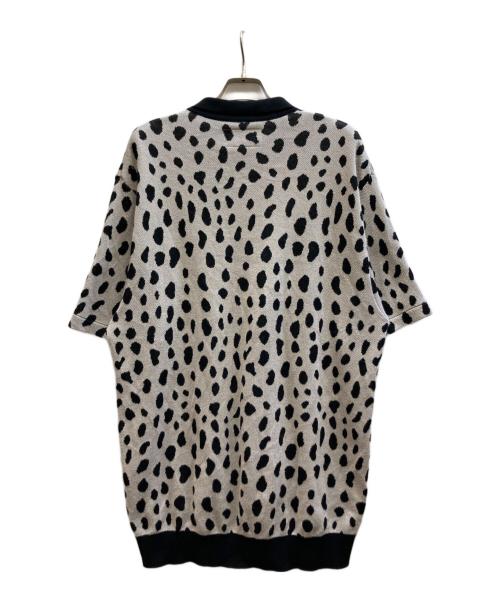 WACKO MARIA（ワコマリア）WACKO MARIA (ワコマリア) 24SS LEOPARD KNIT POLO SHIRT グレー サイズ:Lの古着・服飾アイテム