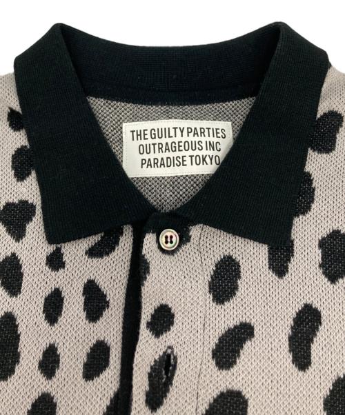 WACKO MARIA（ワコマリア）WACKO MARIA (ワコマリア) 24SS LEOPARD KNIT POLO SHIRT グレー サイズ:Lの古着・服飾アイテム