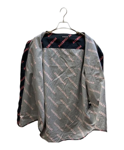 BALENCIAGA（バレンシアガ）BALENCIAGA (バレンシアガ) Alloverスポーティジップアップ半袖シャツ/621955 TILR8 ブラック サイズ:37の古着・服飾アイテム