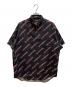 BALENCIAGA（バレンシアガ）の古着「Alloverスポーティジップアップ半袖シャツ/621955 TILR8」｜ブラック