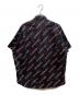 BALENCIAGA (バレンシアガ) Alloverスポーティジップアップ半袖シャツ/621955 TILR8 ブラック サイズ:37：20000円
