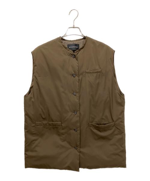 mizuiro-ind（ミズイロインド）mizuiro-ind (ミズイロインド) ダウンベスト ブラウン サイズ:表記なしの古着・服飾アイテム