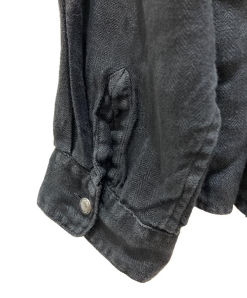 KAPITAL（キャピタル）KAPITAL (キャピタル) ガーゼリネンヘリンボン スタンドペニーシャツ ネイビー サイズ:XLの古着・服飾アイテム