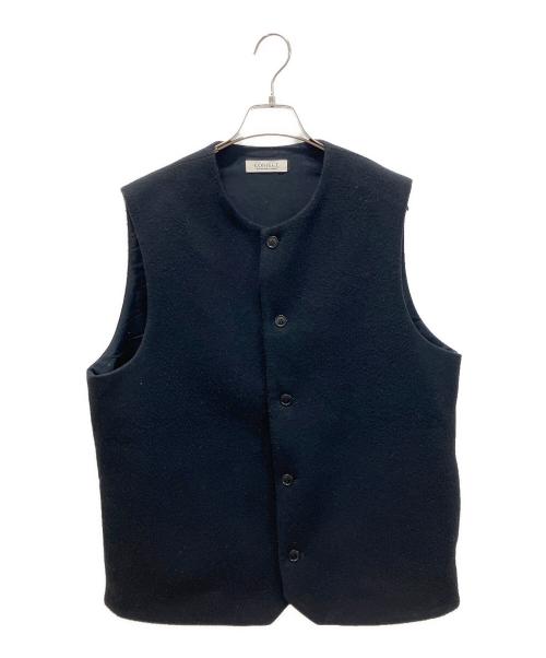 nestrobe confect（ネストローブ コンフェクト）nestrobe confect (ネストローブ コンフェクト) ウールモッサー クルーネックベスト ... ブラック サイズ:5の古着・服飾アイテム